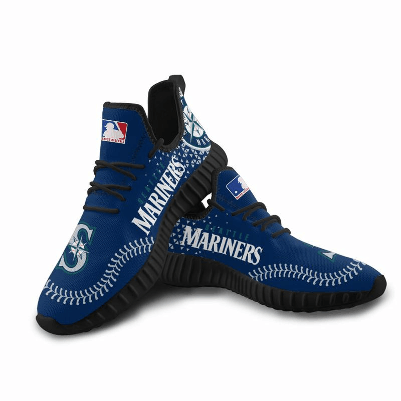 Women's Seattle Mariners Mesh Knit Sneakers/Shoes 003